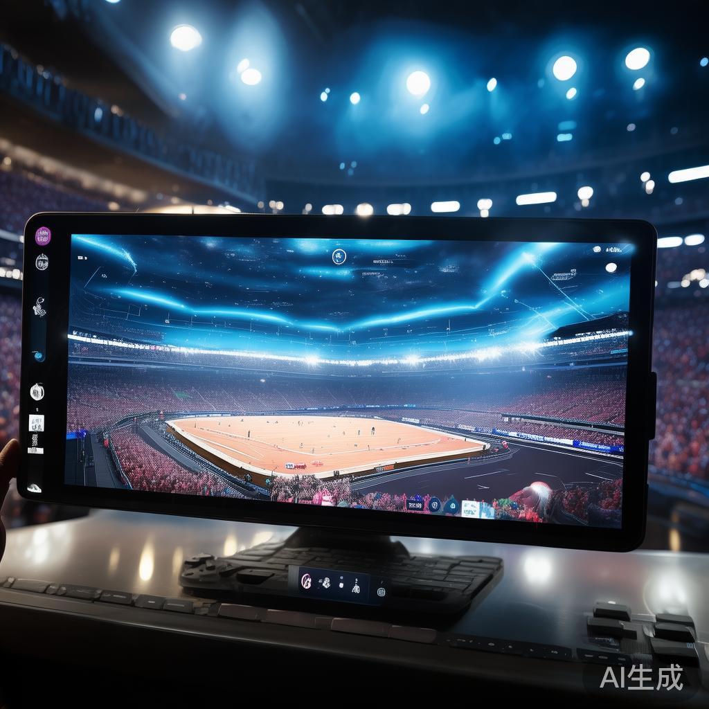 应用内提供高清直播服务，支持多角度切换和弹幕互动。